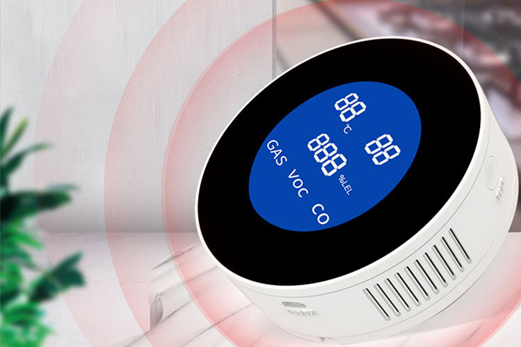 85 Db ABS Fireproof Materials Tuya Wifi Fire Alarm Smoke Gas Detector For Home Security