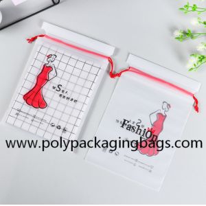 20mic Frosted EVA Plastic Drawstring Bags For Daily Necessities