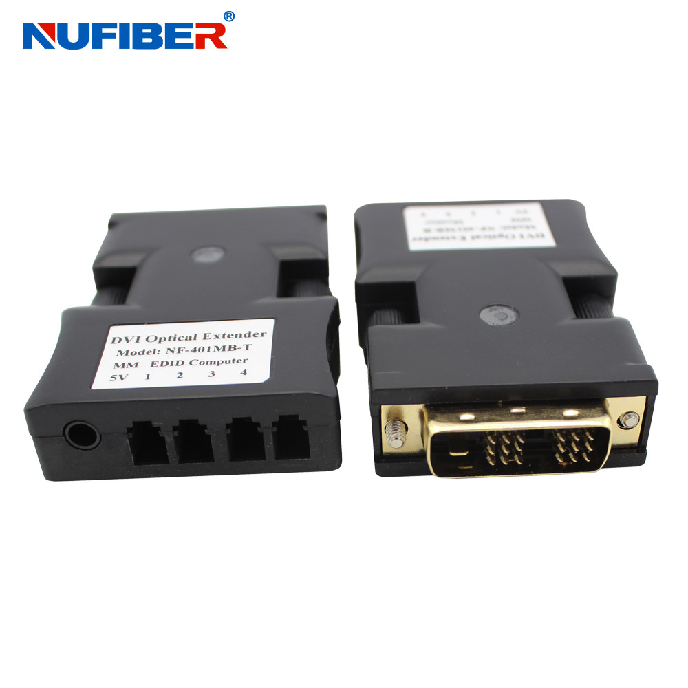 NUFIBER EDID SM 4core LC Dvi To Fiber Optic Converter 1000 Meters Distance DVI to Fiber Extender