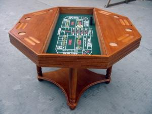 4 In 1 Casino Game Table For Club , Poker Dining Table With Veneer Roulette