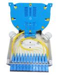 DIN Rail Mounted Fiber Optic Connection Box Aluminum 4 Ports 12 SC Simplex