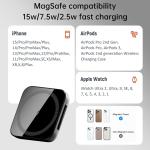 Small And Powerful Apple Watch Charger 2 In 1 Foldable Magsafe Charger