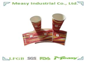 China Customized Hot Disposable Paper Cups with Glass / Paper Fan , 12oz single wall Coffee paper Cup factory