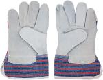14'' 16'' 18'' Rubberized Cuff Cow Split Leather Safety Gloves 213g