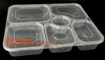 Disposable biodegradable plastic fiffin lunch box,compartment lunch box with lid
