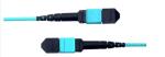 OM5 50/125um Multimode MPO Jumper ONFR Jacket Lime Green 1 Meter Length
