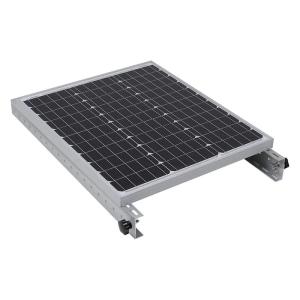 China Anodized Photovoltaic Bracket Silver Solar Panel Flat Roof Mounting Kit factory
