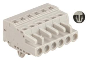 China Spring-cage Clamp Terminal Female snap-in syle Pitch: 5.00mm/0.197 in factory
