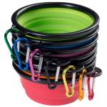 Custom Round Shape Collapsible Feeder Travel Cat Dog Water Food Pet Bowl
