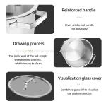 High Quality Kitchenware 6 Pcs Stainless Steel Soup Pot Set Cookware Set With