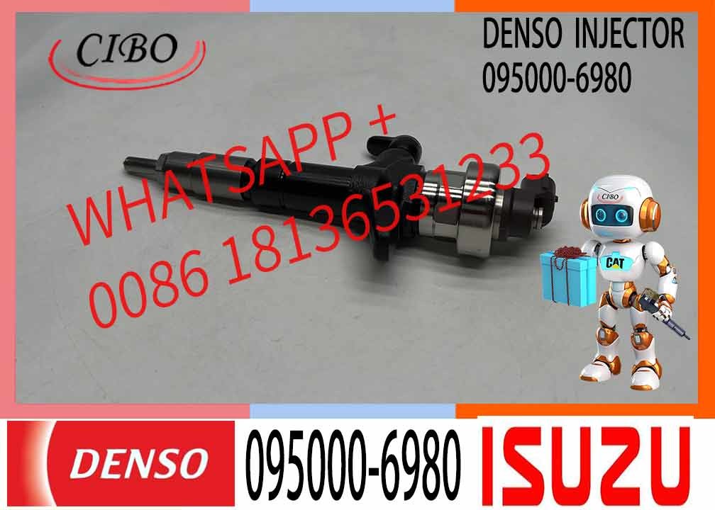 New Diesel Fuel Injector 095000-6980 8-98011604-0 For ISUZU 4JJ1 SH130-8 3.0 Engine