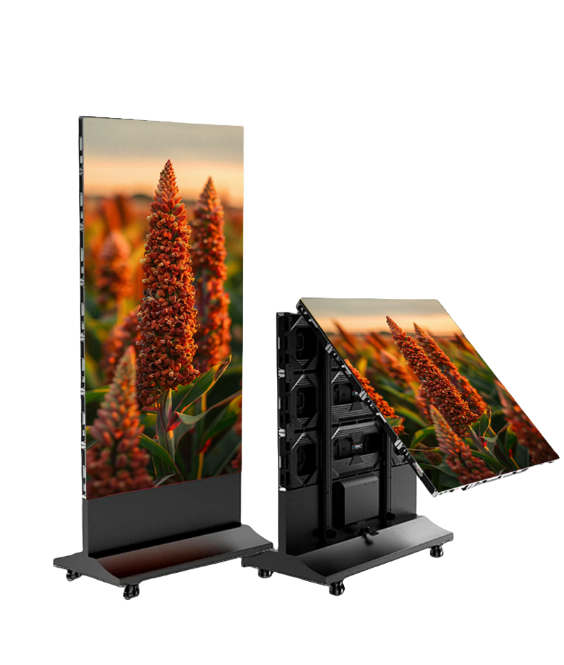 P1.25mm Foldable LED Poster Display with 5000:1 Contrast Ratio and 100,000 Hours