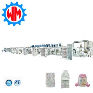 China High Efficiency Baby Diaper Machine Low Noise Diaper Manufacturing Plant factory