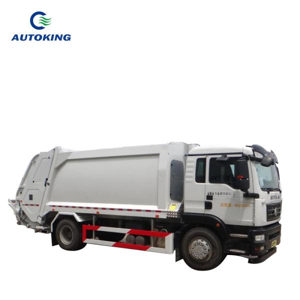 Electric Compressed Garbage Truck With Automatic Transmission Euro 3 Emission