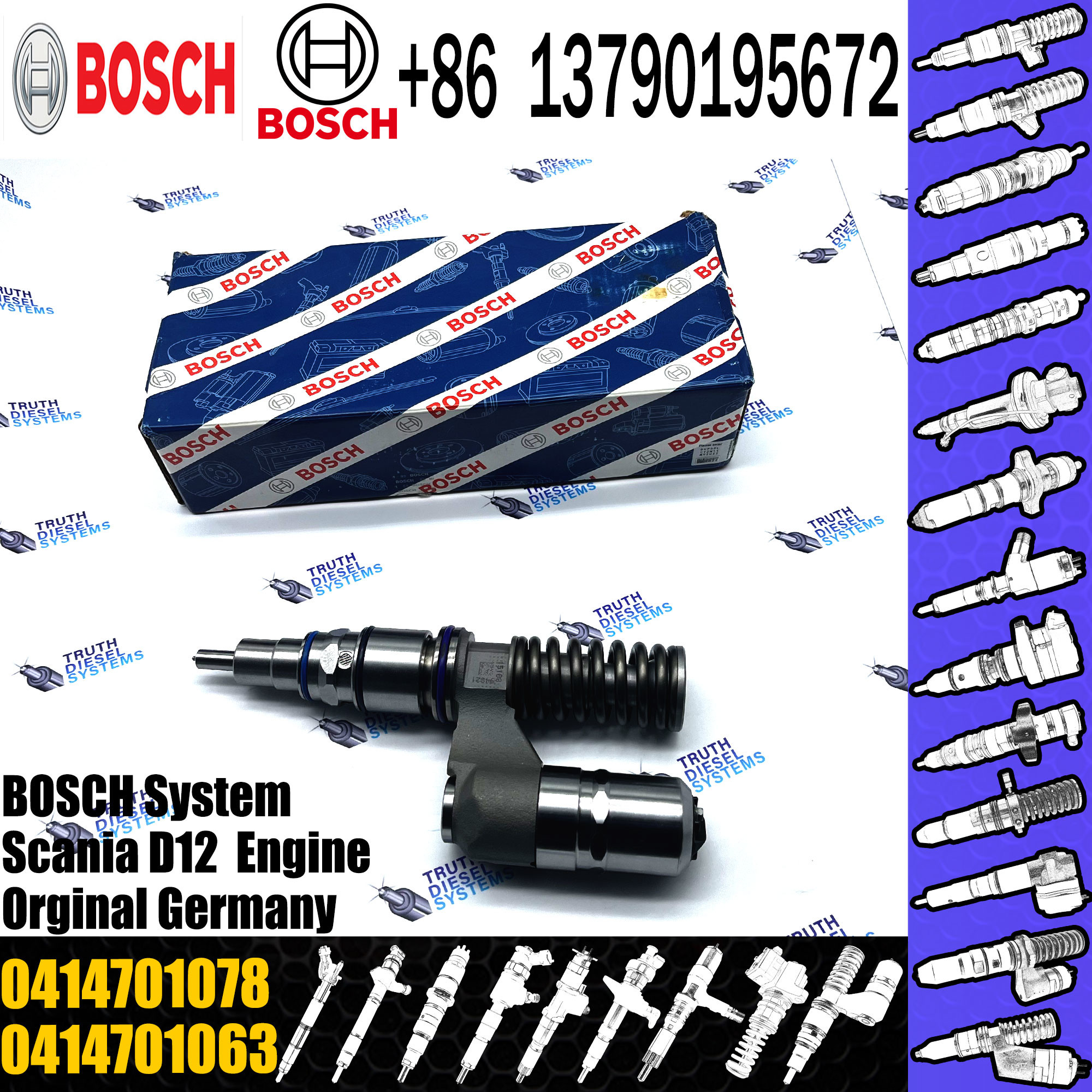 0414701039 Common Rail Injector 0414701063 Automobile Parts 0414701078
