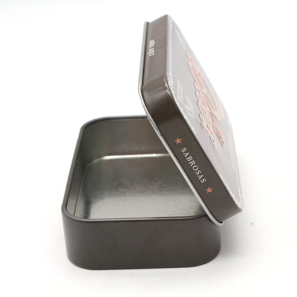 Rectangular Tin Container 4C Offset Printed Metal Tin Packaging Candy Tin Can of All Sizes