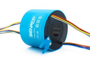 China Through Bore Electrical Rotary Union Slip Ring Rotating Connector 25.4mm 10A factory
