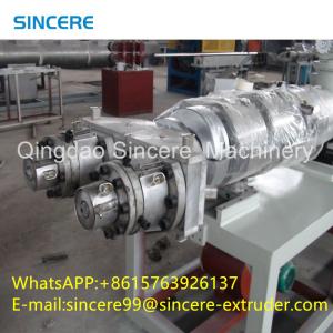 China Two Cavity PVC HDPE Pipe Extrusion Line Extruding Machinery ODM factory