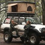 Porpular Camping Waterproof Auto Car Roof Tent Hard Shell