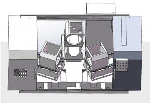 China Swing Angle Three Sided Cnc Multi Boring Machine Lathe 4000KG factory