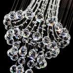 Stainless Steel Staircase Light Luxury And Modern Crystal Chandelier