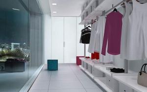 China latest aluminum bedroom design fabric closet assemble walk in wardorbes factory