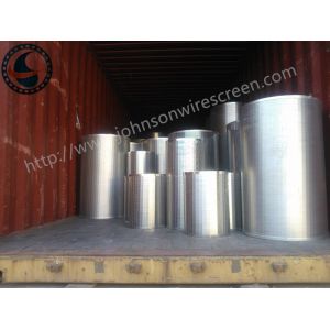 Customized Stainless Steel Well Screen , Industrial Welded Wedge Wire Screen