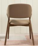 2023 Modern Design Solid Wood PU Leather Dining Room Arm Chair for Cafes Add
