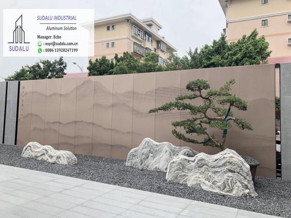 SUDALU Aluminum CNC Laser Cutting Curvel Panel for Plaza Garden Decoration