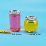 330ml 500ml 250ml PET Plastic Cans For Beverage Milk Tea