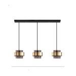 Nordic bronze and smoky grey simple glass pendant light for living room