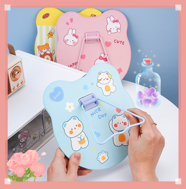 Mini Round Custom Pocket Heart Shaped Adjustable Light Makeup Mirror for Lady Dressing