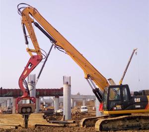 China Coastal Excavator Pile Driving Boom 7.5 Tons 400RPM For CAT Kobelco Hitachi factory