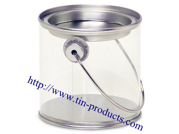 Wholesale High Quality Tin Pail PET Window Box Plastic box, PVC BOX, PET BOX,