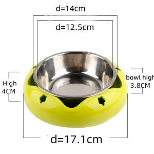 China Pet Stainless Steel Dog Bowl Anti Slip For Drinking Water Food Basin factory
