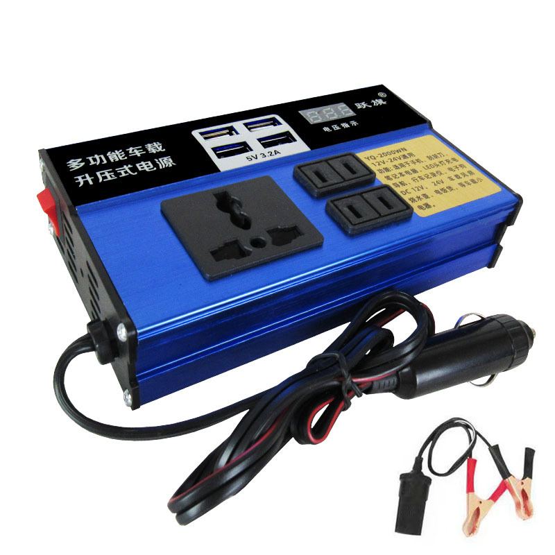 Multifunction Car Inverter 12V 220V 300W 500W Electric Car Charger With Solar Power Station 12 To 220V Inverter For Car