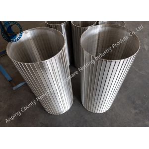 Welding Technique Rotating Drum Screen , Wire Mesh Drum Silver Color