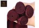 Straight 99j 12inch Colored Human Hair Bundles For Birthday And Wedding