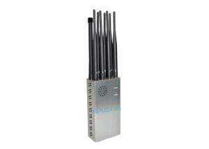 China Portable 8CH 3G 4G Signal Jammer , Cell Signal Blocker Jammer DC12V factory