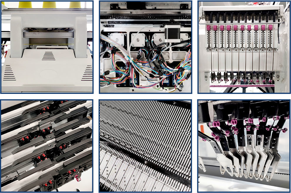 16 Yarn Feeder Automatic Flat Knitting Machine Three System for Sweater