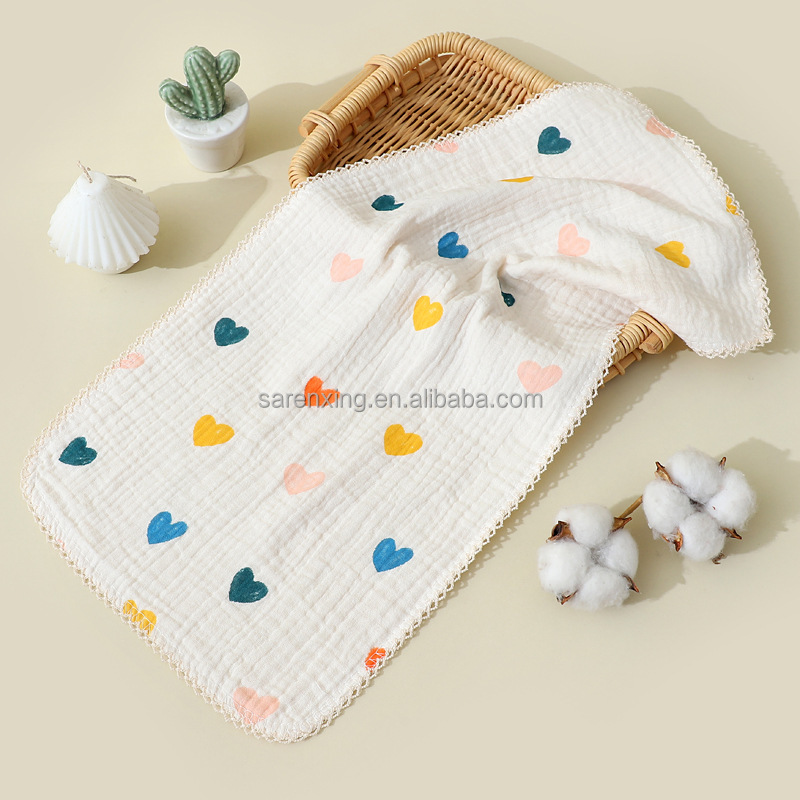 Animal Print 100% Cotton Custom Cartoon Printed Woven Baby Kids Small Mini Face Towel