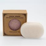 Oval Natural Exfoliating Skincare Sponge Facial Konjac Sponge 8.5*8.5*2.5cm