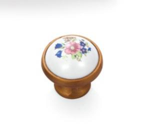 China Picture Printed Cabinet Knobs And Handles , Small Zinc Alloy Handle factory