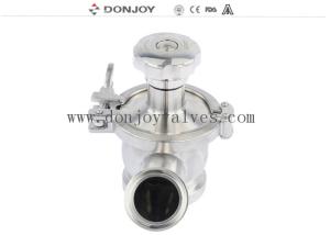 China SS316 Tri Clamp Sanitary Radial Tank Bottom Valve Pneumatic With PTFE Seal factory