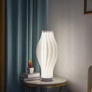 China Acrylic Bedside LED Table Lamp Modern Nordic Pleated Grass Skirt Tricolour factory