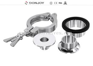 China DN10-DN300 Stainless Steel Sanitary Clamp Fittings Sterile Clamp Union factory