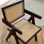 Solid Wood and Rattan Upholstery Nordic Dining Chair for Restaurant Modern Home