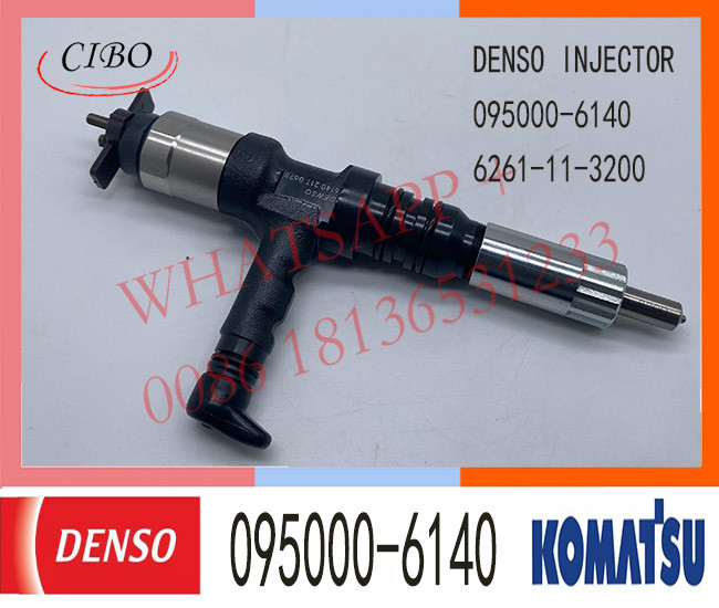 Komatsu PC800-8 SAA6D140 Engine Diesel Fuel Injector 6261-11-3200 095000-6140