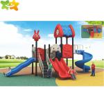 Custom Size Durable Plastic Playgrounds For Backyard / Kids Wave Slide