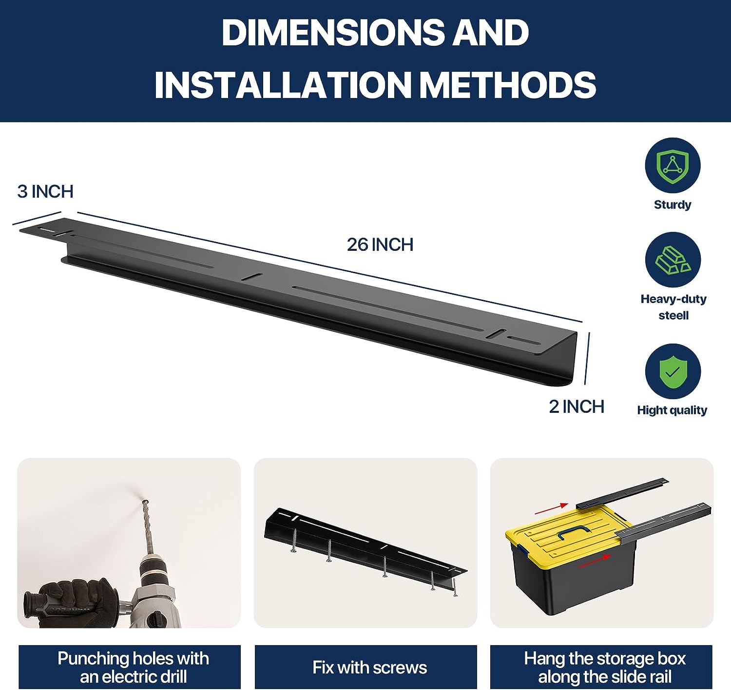 Metal Overhead Storage Bin Rack for Garage Ceiling Black Ceiling Rails for Garage